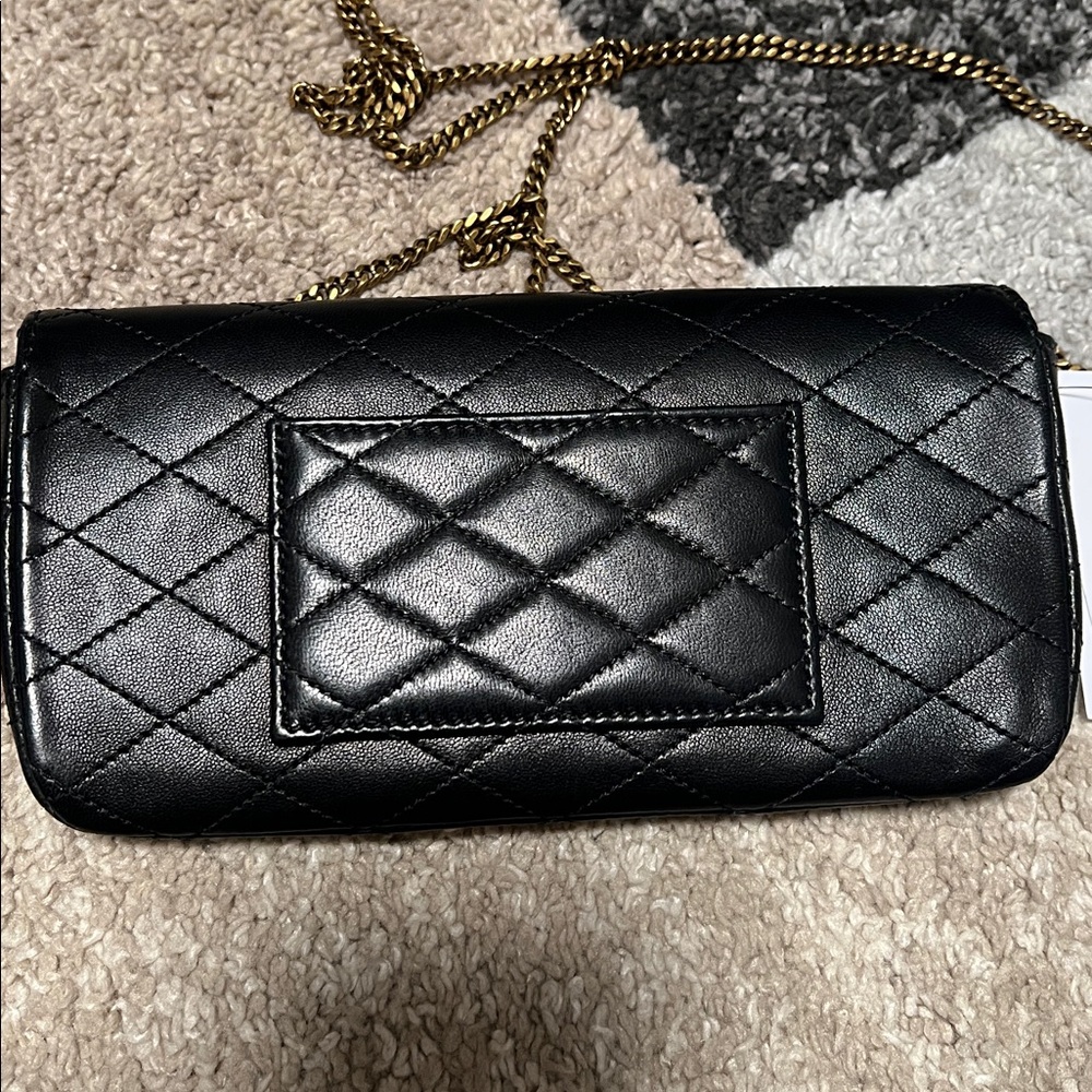 YSL Saint Laurent Gaby Phone Holder, black quilted with gold chain NWT! - Picture 12 of 17